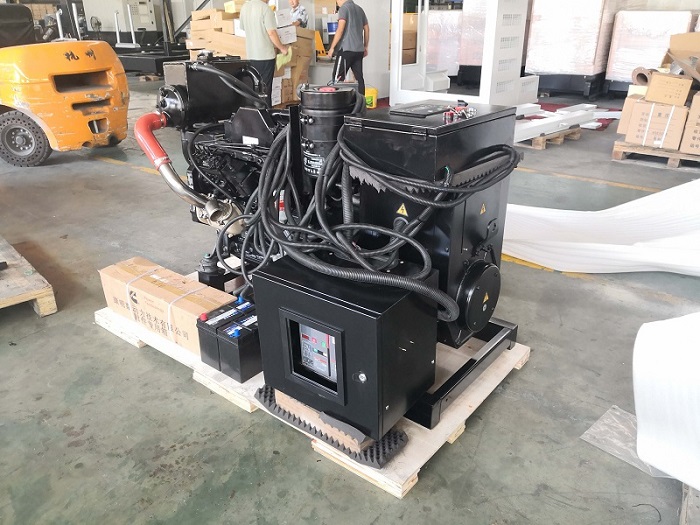 Two Sets of 45kW Cummins Marine Generator with Wet Exhaust and Synchroniztion Panel