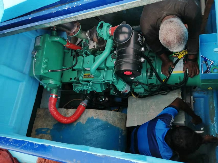 A set of 30kW Cummins Marine Genset was installed succefully in The Maldives